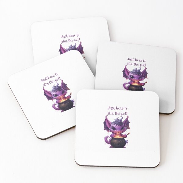 Item preview, Purple Adorable Baby Dragon - Just here to stir the pot - Sticker designed and sold by kalyssa44.
