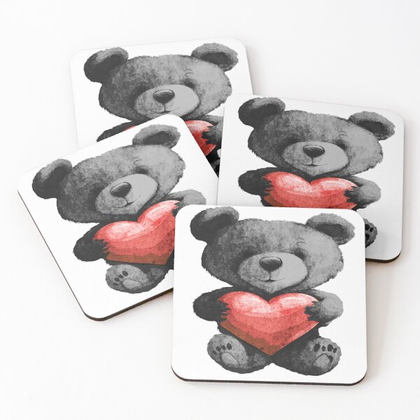 Item preview, Cute Bear Holding Heart designed and sold by kinpirks.