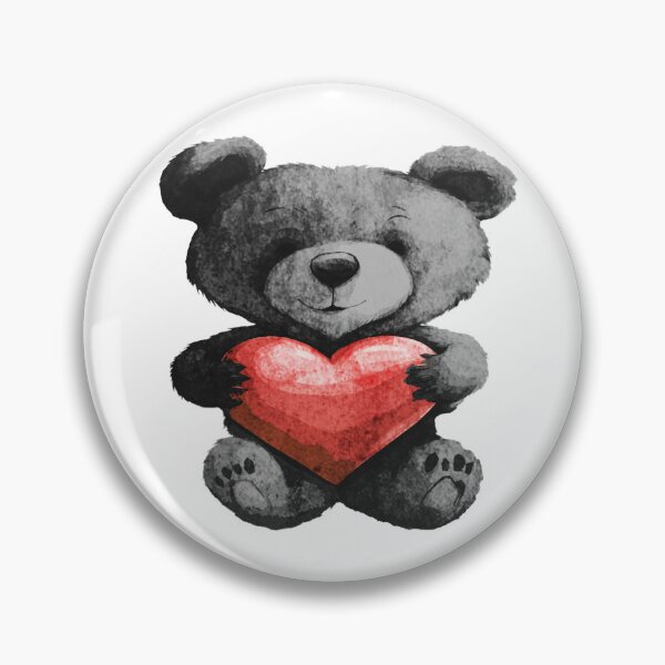 Item preview, Cute Bear Holding Heart designed and sold by kinpirks.