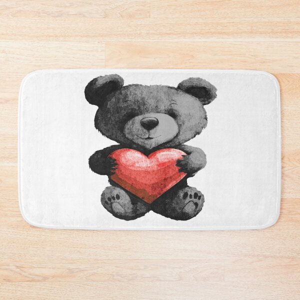 Item preview, Cute Bear Holding Heart designed and sold by kinpirks.
