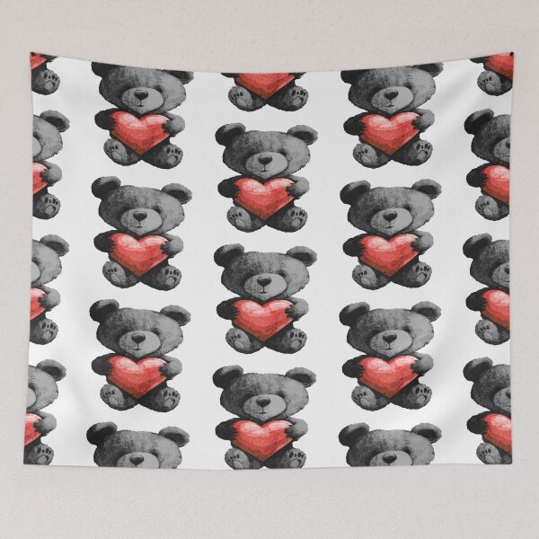 Item preview, Cute Bear Holding Heart designed and sold by kinpirks.