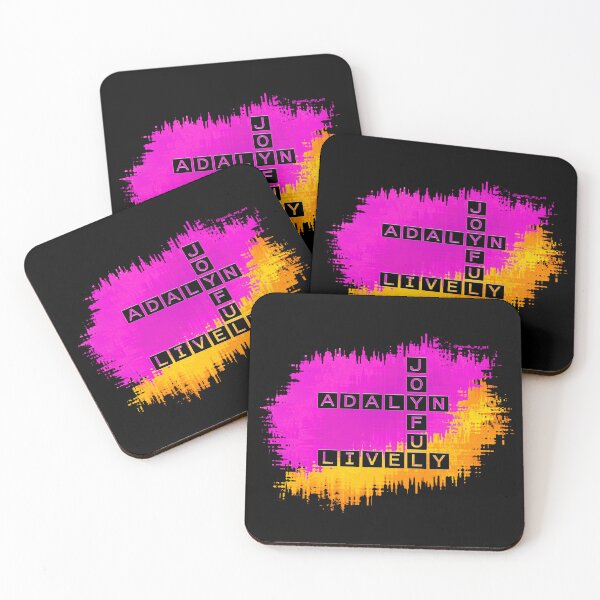 Item preview, Adalyn, crucigrama animado y alegre. designed and sold by words-my-art.
