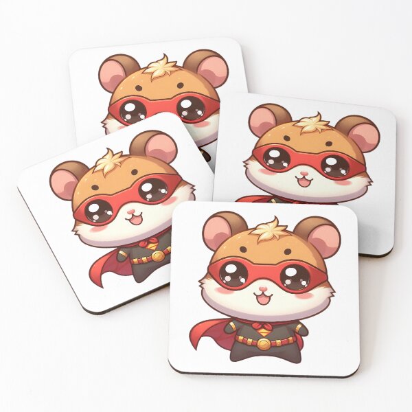 Item preview, Cute Chibi Superhero Hamster designed and sold by Delamoon.