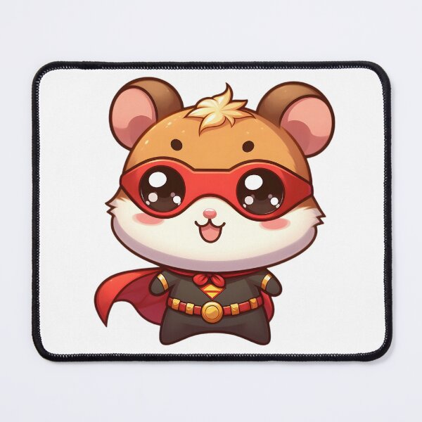 Item preview, Cute Chibi Superhero Hamster designed and sold by Delamoon.