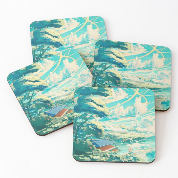 Item preview, ukiyo-e style drawing of Japanese summer scenery in dawn designed and sold by MerryCrown.