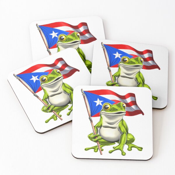 Item preview, Coqui Frog Puerto Rico Flag designed and sold by underheaven.