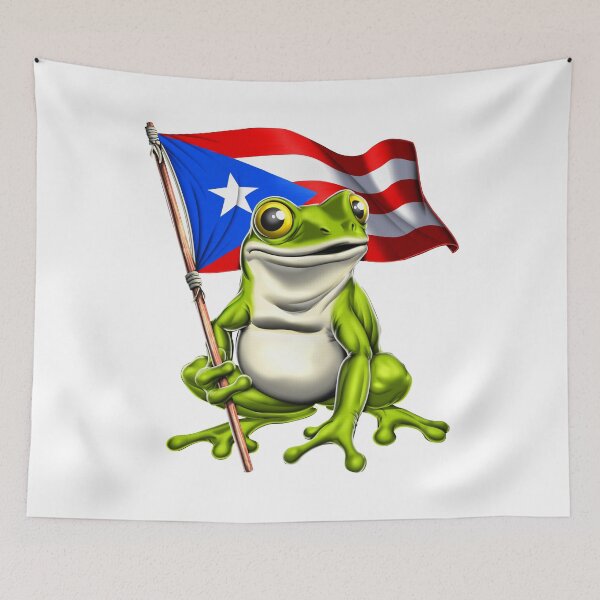 Item preview, Coqui Frog Puerto Rico Flag designed and sold by underheaven.