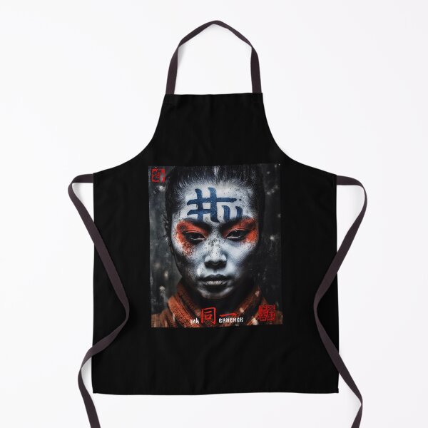 Item preview, Ink Essence - Japanese Aesthetic Surreal Kanji Symbol Painted Face Art 61 designed and sold by MadeByRobots.