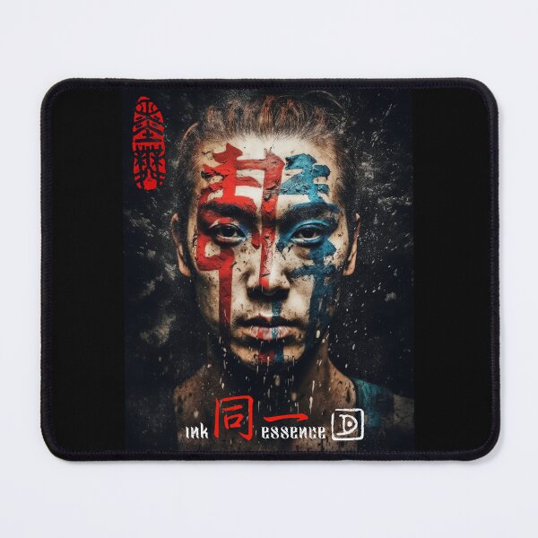 Item preview, Ink Essence - Japanese Aesthetic Surreal Kanji Symbol Painted Face Art 62 designed and sold by MadeByRobots.