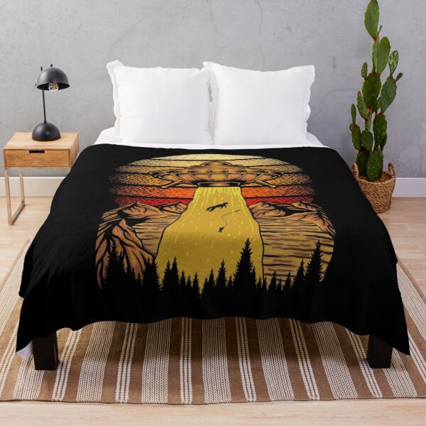 Item preview, Cosmic Abduction: UFO Encounter Over Mountain Range designed and sold by RuyaFab.