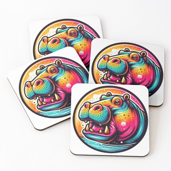 Item preview, hippopotamus Funny animal  emblem designed and sold by Expressions-Sel.