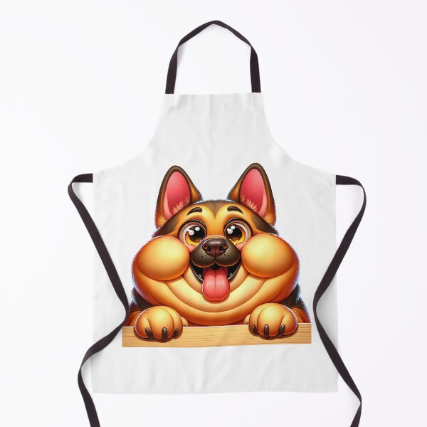 Item preview, Dog peeking, German Shepherd cartoon design designed and sold by ArtshopDRM.
