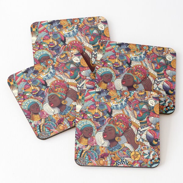 Item preview, African Abstract Patterns. Black Women in Ethnic Cloth designed and sold by MargaretFasDes.