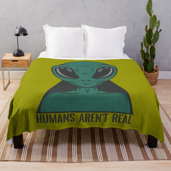 Item preview, Alien Satire: "Humans Aren't Real" Extraterrestrial Graphic designed and sold by RuyaFab.
