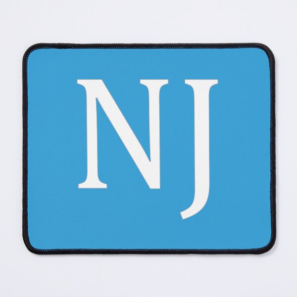 Item preview, NJ Initials Monogram Elegant White Letters designed and sold by Jeallan Designs.