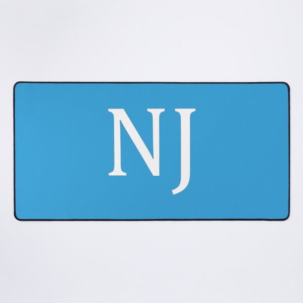 Item preview, NJ Initials Monogram Elegant White Letters designed and sold by Jeallan Designs.