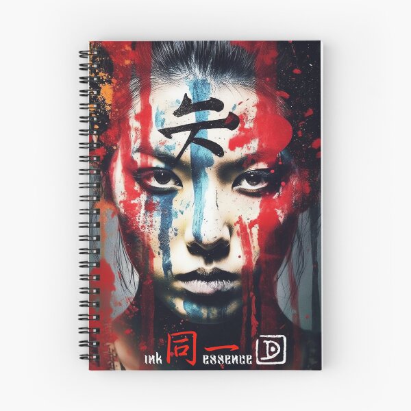 Item preview, Ink Essence - Japanese Aesthetic Surreal Kanji Symbol Painted Face Art 65 designed and sold by MadeByRobots.