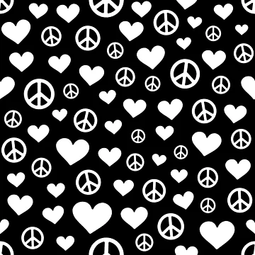 Artwork thumbnail, Peace Love Pattern (2) by COnline Designs Corner