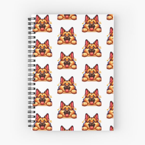Item preview, Dog peeking, German Shepherd cartoon design designed and sold by ArtshopDRM.