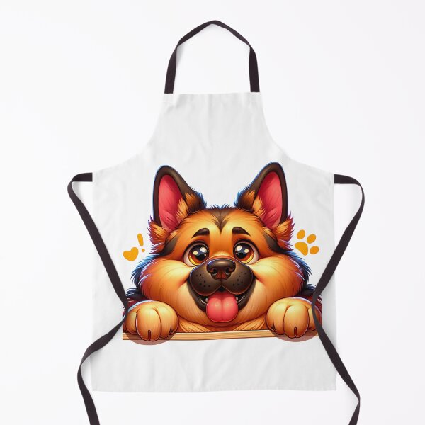 Item preview, Dog peeking, German Shepherd cartoon design designed and sold by ArtshopDRM.