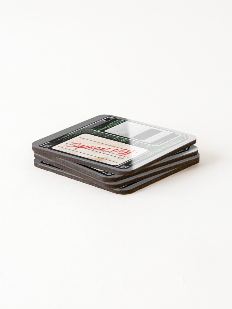 Thumbnail 4 of 5, Coasters (Set of 4), Spoon Save File Code Floppy Disk designed and sold by StickaTime.