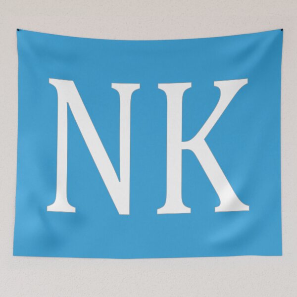 Item preview, NK Initials Monogram Elegant White Letters designed and sold by Jeallan Designs.