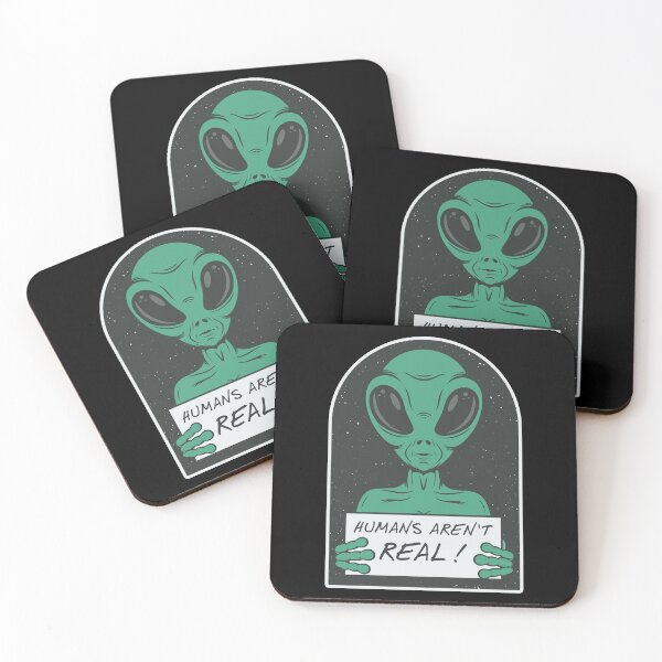 Item preview, Cosmic Irony: Alien Proclaiming "Humans Aren't Real" designed and sold by RuyaFab.