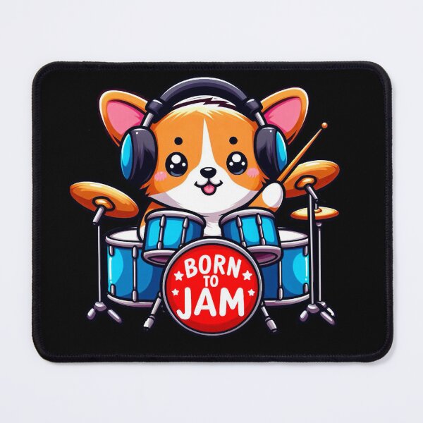 Item preview, Born to Jam, for drummers who love corgi, dog lovers designed and sold by mwebba2005.
