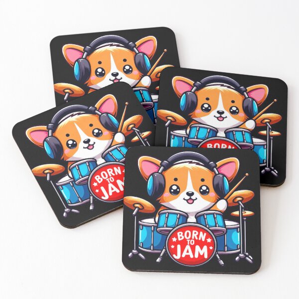Item preview, Born to Jam, for drummers who love corgi, dog lovers designed and sold by mwebba2005.