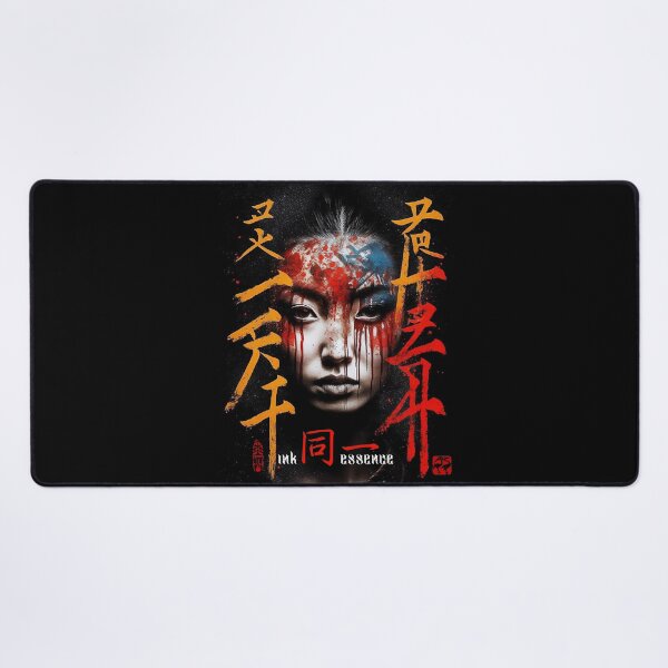 Item preview, Ink Essence - Japanese Aesthetic Surreal Kanji Symbol Painted Face Art 66 designed and sold by MadeByRobots.