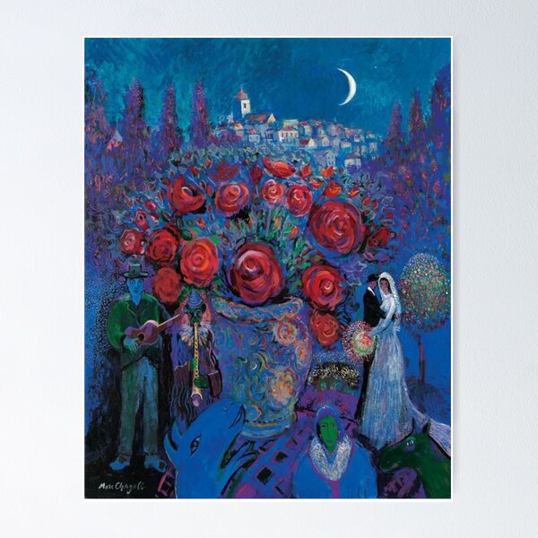 Artikel-Vorschau von Marc Chagall – Fröhlicher Blumenmarkt, designt und verkauft von funnyshop222.