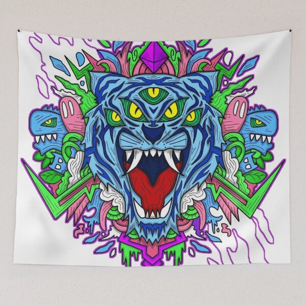 Item preview, Blue lion designed and sold by Aiyinyangart.
