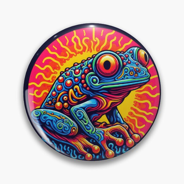 Item preview, frog Funny animal emblem designed and sold by Expressions-Sel.