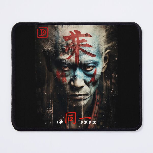 Item preview, Ink Essence - Japanese Aesthetic Surreal Kanji Symbol Painted Face Art 68 designed and sold by MadeByRobots.