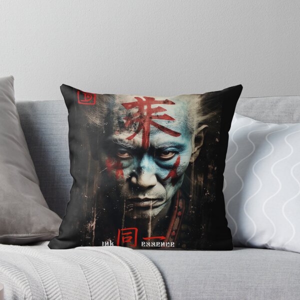 Item preview, Ink Essence - Japanese Aesthetic Surreal Kanji Symbol Painted Face Art 68 designed and sold by MadeByRobots.