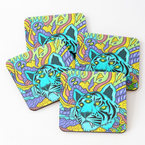 Item preview, Blue tiger designed and sold by Aiyinyangart.