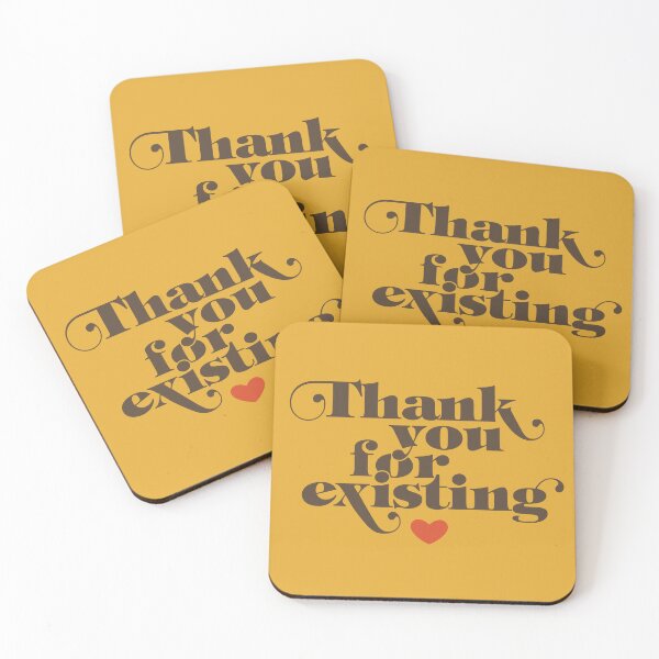 Item preview, Typographic message - Thank you for existing designed and sold by fatchairprint.