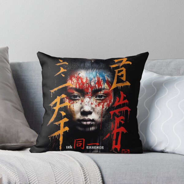 Item preview, Ink Essence - Japanese Aesthetic Surreal Kanji Symbol Painted Face Art 71 designed and sold by MadeByRobots.