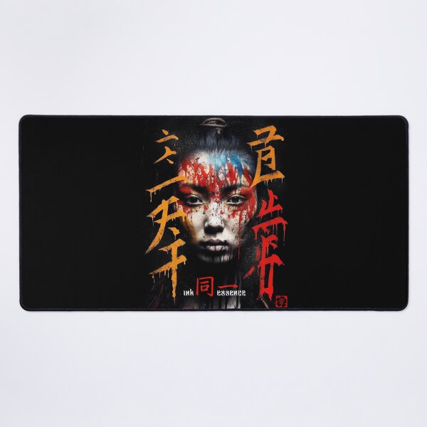 Item preview, Ink Essence - Japanese Aesthetic Surreal Kanji Symbol Painted Face Art 71 designed and sold by MadeByRobots.