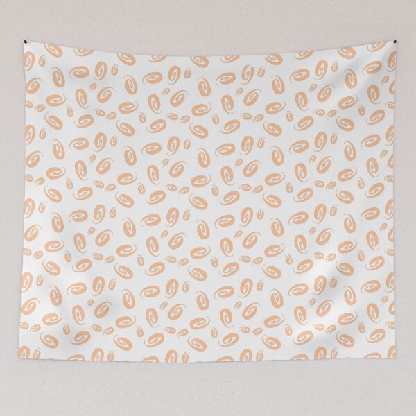 Item preview, Peach Fuzz swirls on white background designed and sold by Erinelyse827.