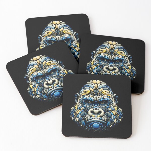 Item preview, Midnight Wisdom Gorilla Pebble Art designed and sold by MachineDesigned.