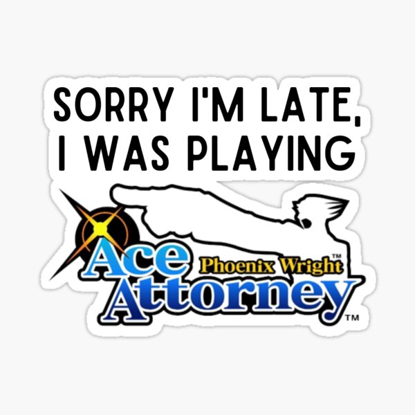 Item preview, sorry I'm late I was playing ace attorney  designed and sold by BookwormDesigns.