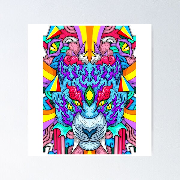 Item preview, Blue tiger designed and sold by Aiyinyangart.