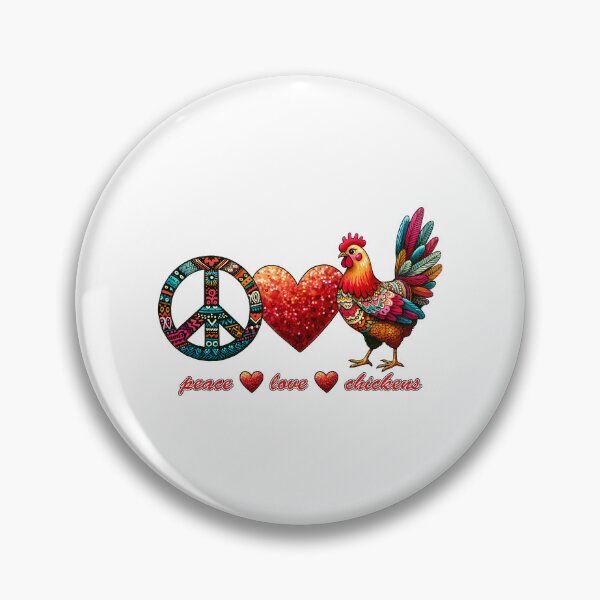 Vista previa del artículo con la obra «Paz Amor Pollos», diseñado y vendido por HiGifts.