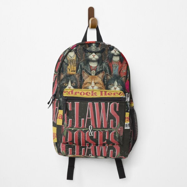 Item preview, Claws & Roses | Rock band parody designed and sold by Feline Rockstars.