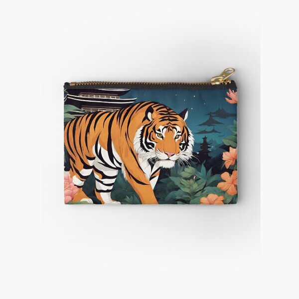 Item preview, Tiger and butterfly, plants, flowers, nature, pagoda, China designed and sold by Sugar Wisdom .