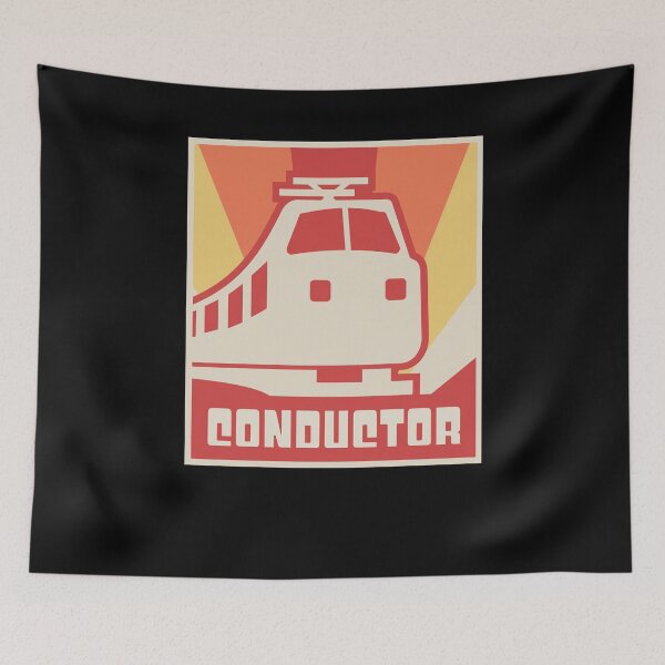 Item preview, Retro Vintage Rail Crew Railroad Train Conductor designed and sold by Jam Jar.