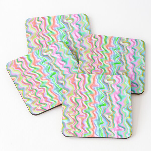 Item preview, 3D Wavey Pastel Rainbow Vertical Stripe Pattern designed and sold by TheRulerofEarth.