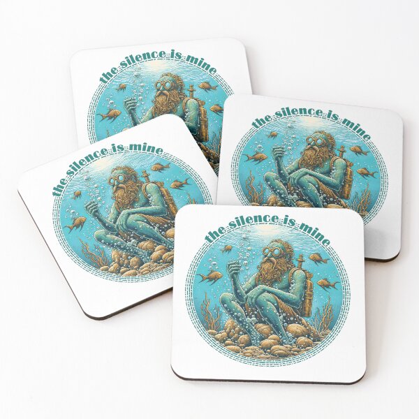Item preview, A calm diver sits underwater designed and sold by FajnaKafka.
