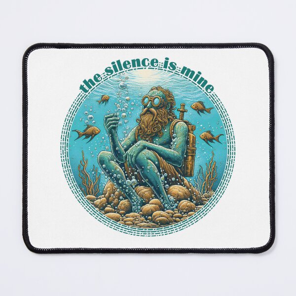 Item preview, A calm diver sits underwater designed and sold by FajnaKafka.